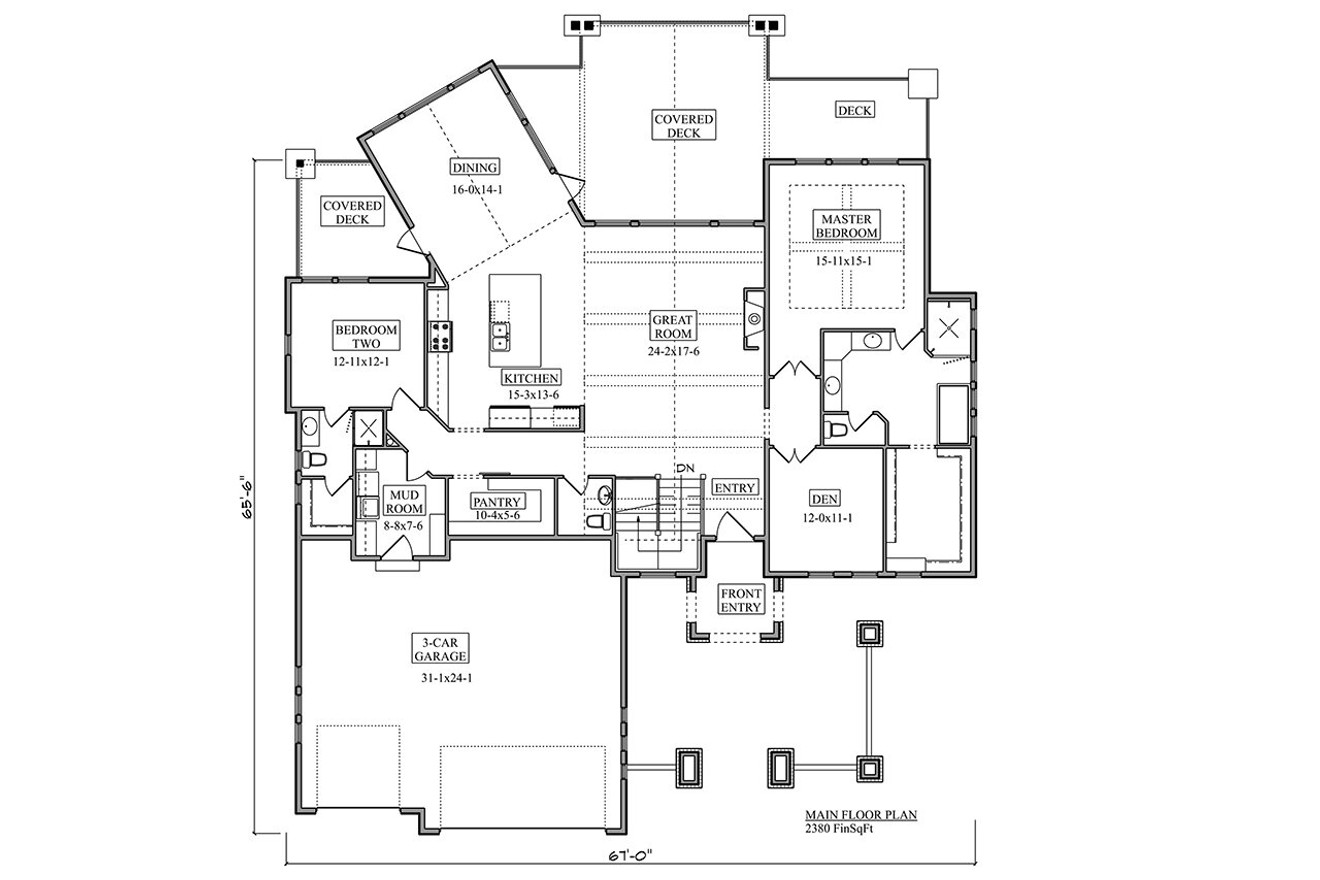 Tuscan House Plan - Briscoe Valley 51441 - 1st Floor Plan