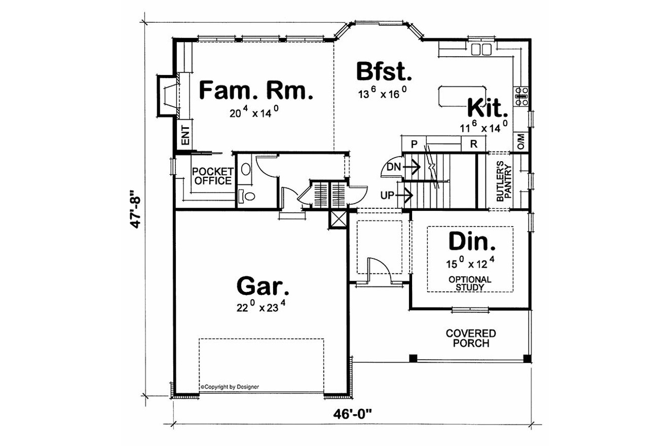 Traditional House Plan - Buckhalter 28659 - 1st Floor Plan