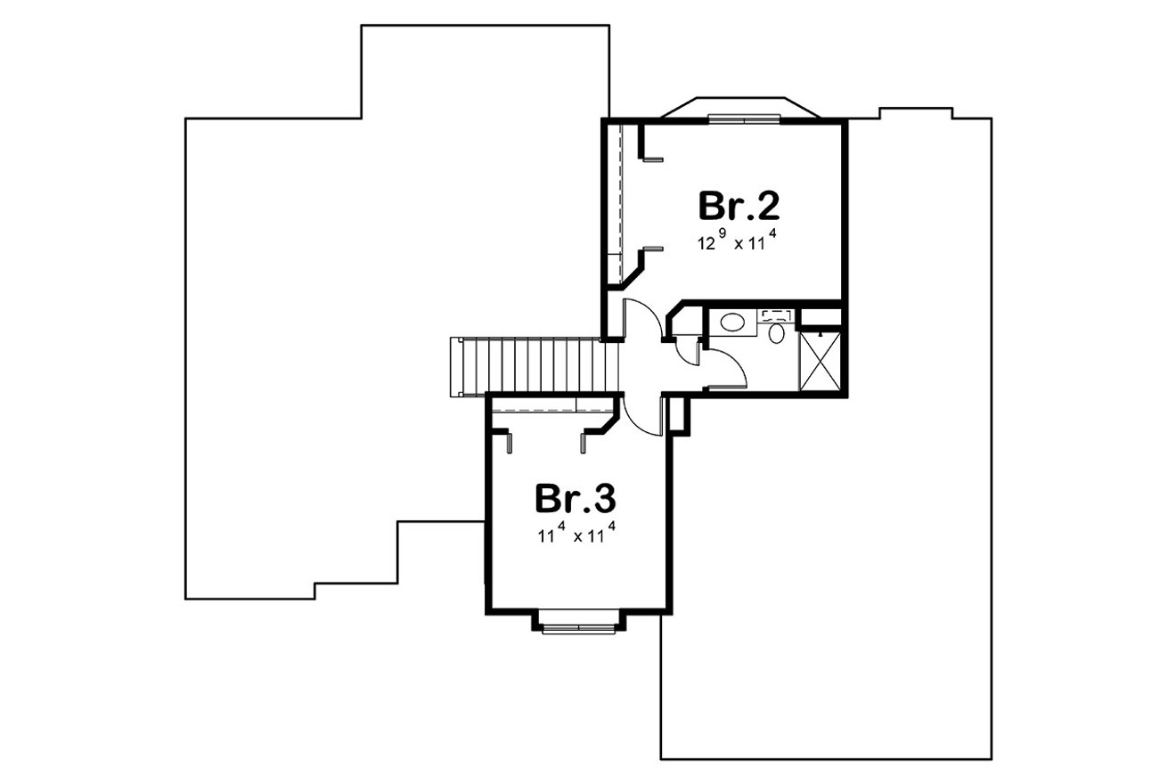 Secondary Image - Traditional House Plan - Trenton II 72328 - 2nd Floor Plan