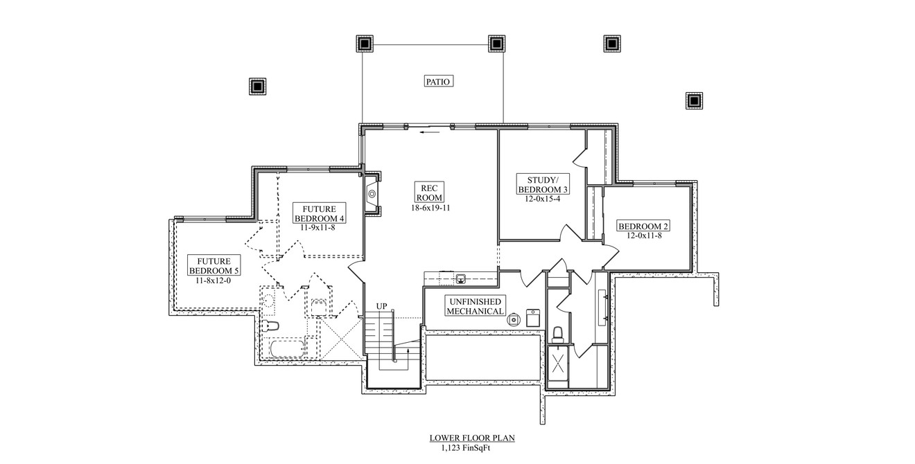 Craftsman House Plan - Upland 29471 - Basement Floor Plan