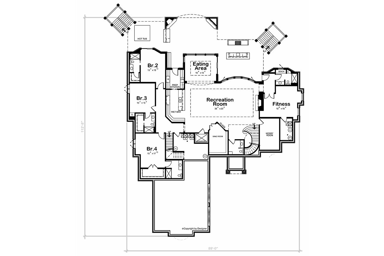 Craftsman House Plan - Mary Clayre Creek 21022 - Basement Floor Plan