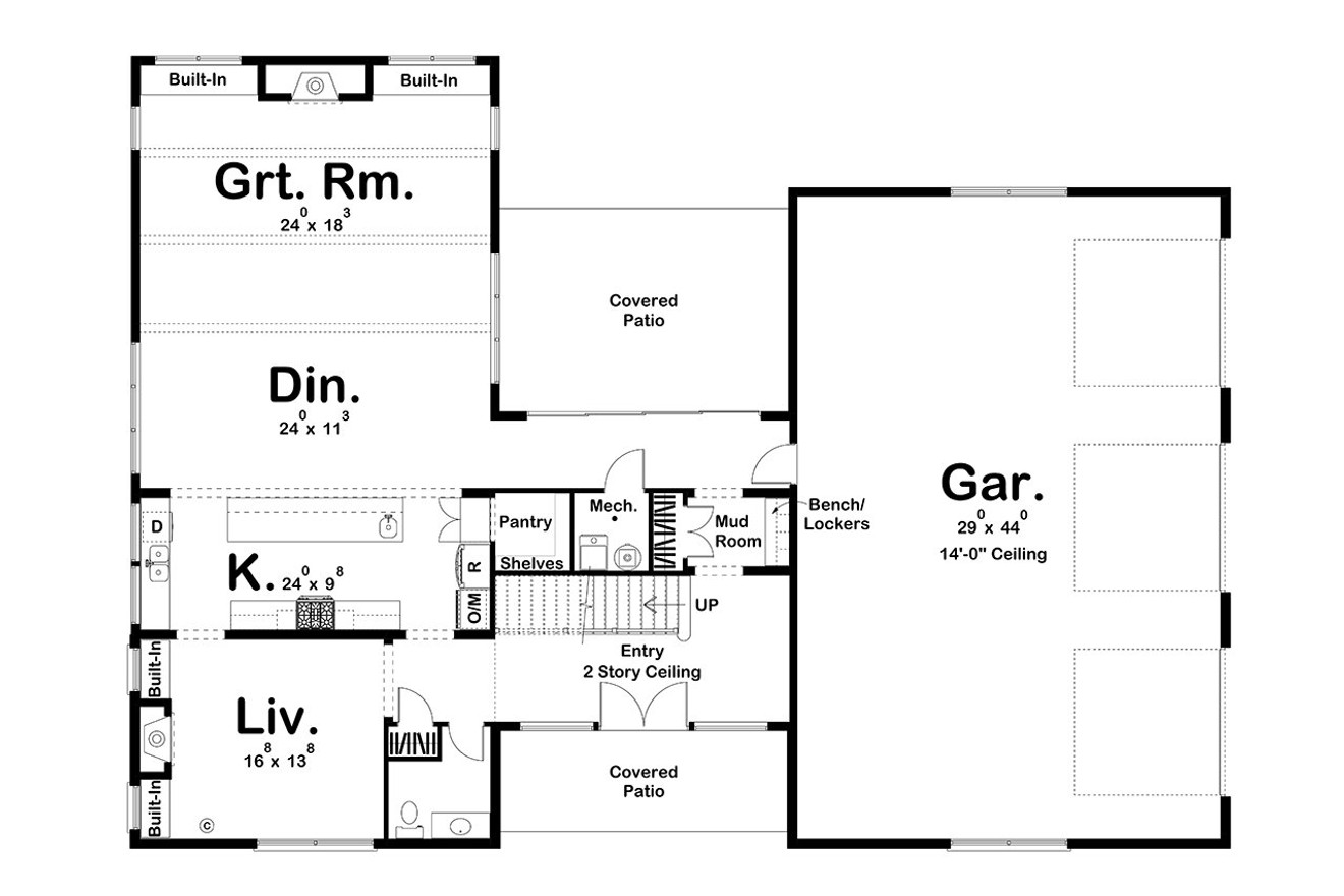 Farmhouse House Plan - Barton Creek 25902 - 1st Floor Plan
