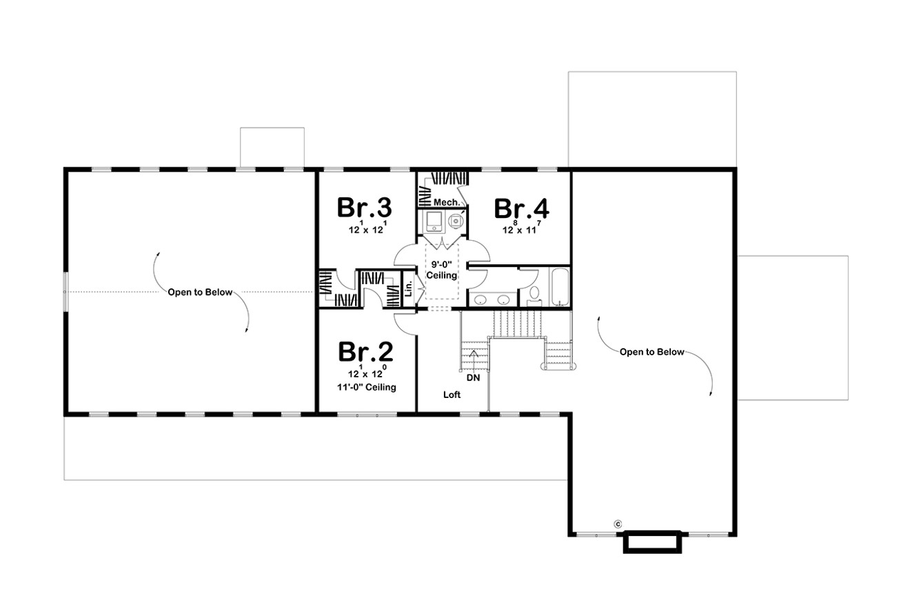 Farmhouse House Plan - Cottonwood Creek 27879 - 2nd Floor Plan