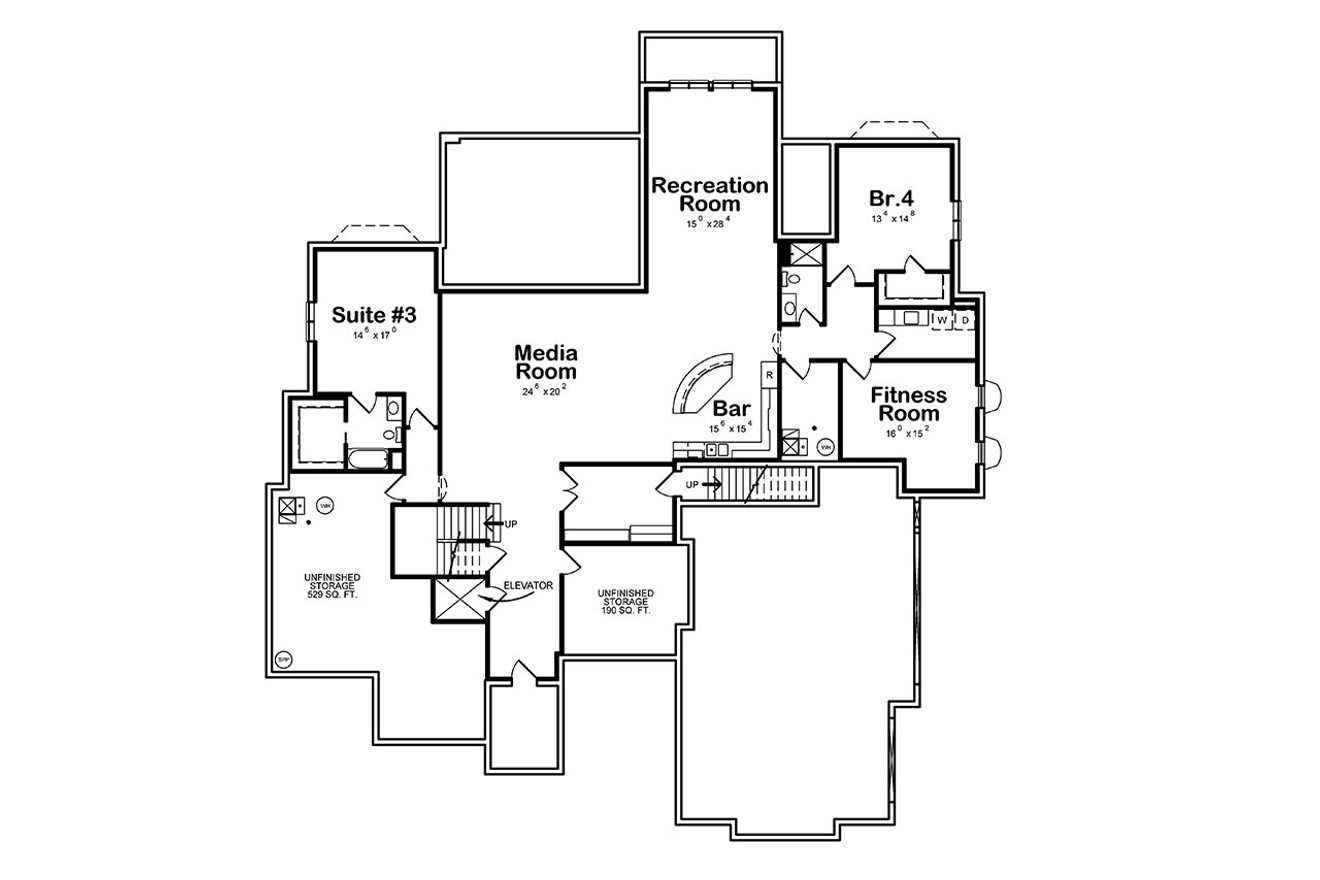 Secondary Image - Southwest House Plan - Blecke 79087 - Basement Floor Plan