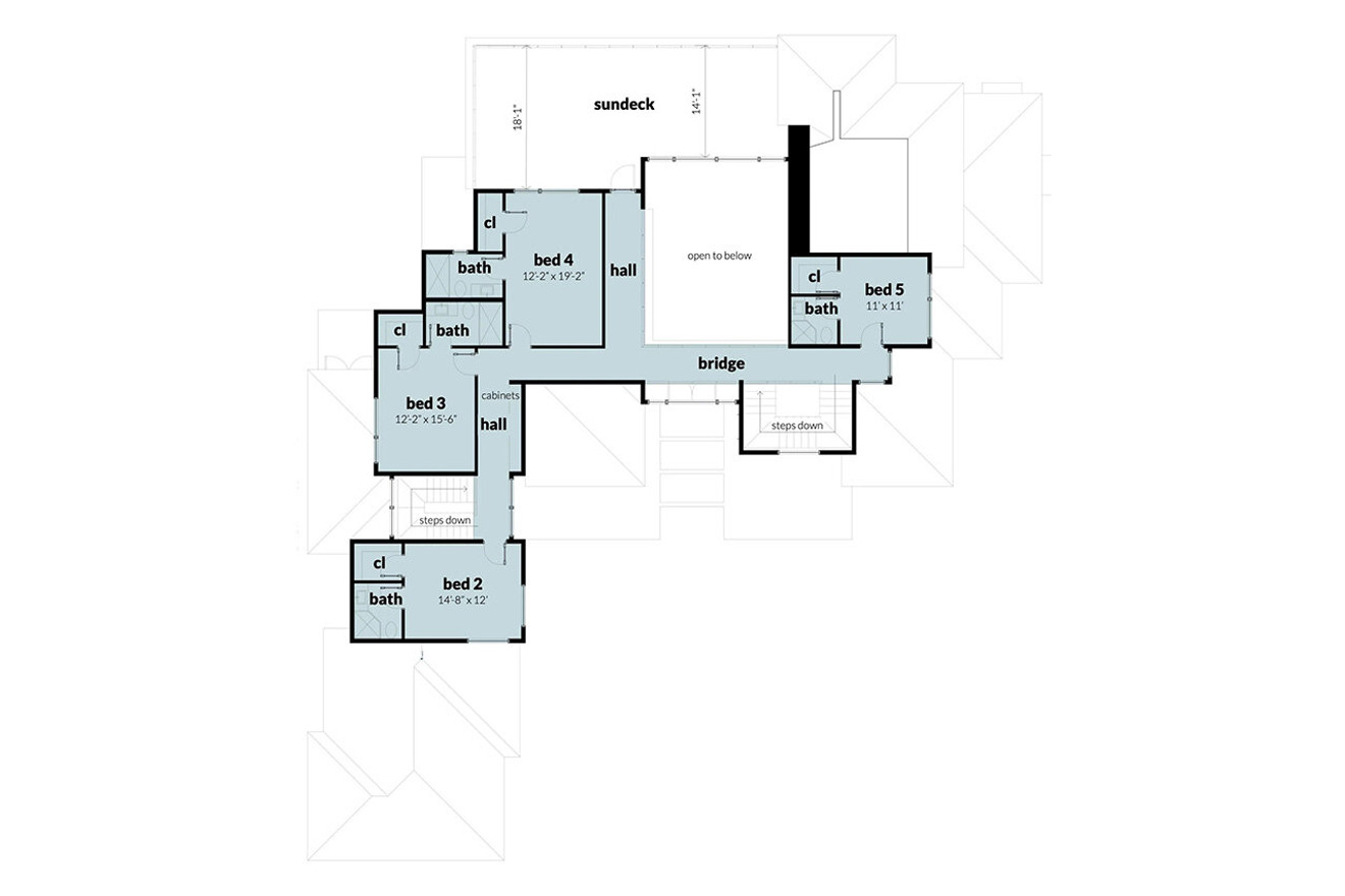 Secondary Image - Contemporary House Plan - Goldenrod 44658 - 2nd Floor Plan