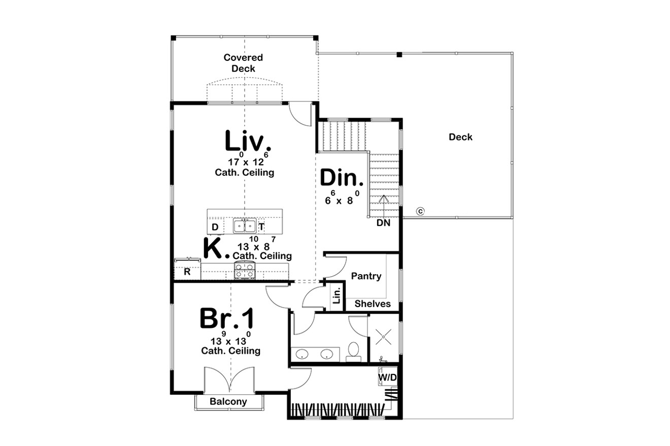 Secondary Image - Cottage House Plan - Erskine Hills 10450 - 2nd Floor Plan