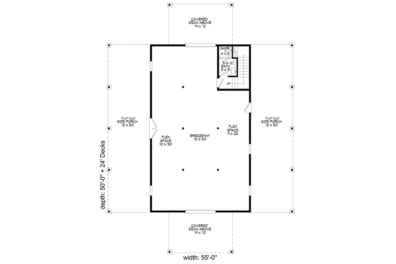 Farmhouse House Plan - Persimmon Hill Barn 19310 - 1st Floor Plan