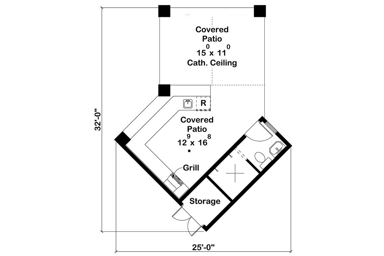 Craftsman House Plan - Ivarson 68118 - 1st Floor Plan