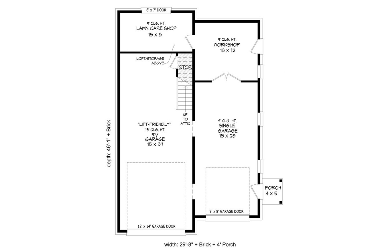 Classic House Plan - Center Hill 2 38513 - 1st Floor Plan