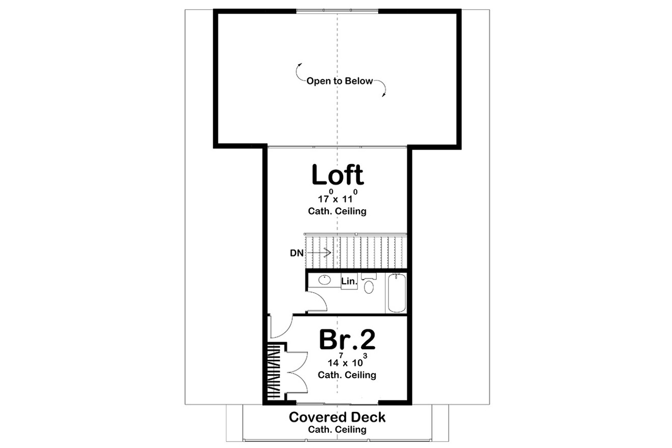 A-Frame House Plan - Spearfish 15622 - 2nd Floor Plan