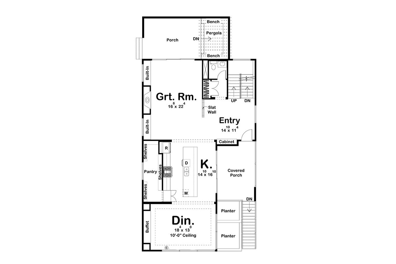 Modern House Plan - Union Square 32636 - 1st Floor Plan