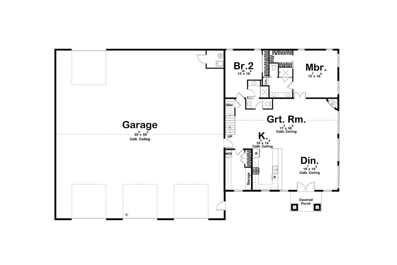 Traditional House Plan - Table Rock 82164 - 1st Floor Plan
