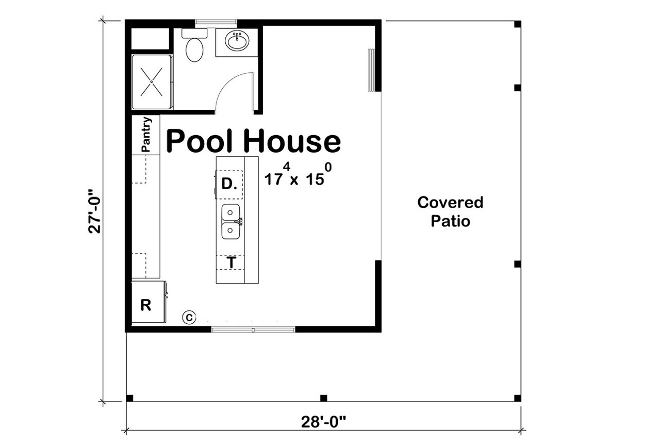 Contemporary House Plan - Meyers 48075 - 1st Floor Plan