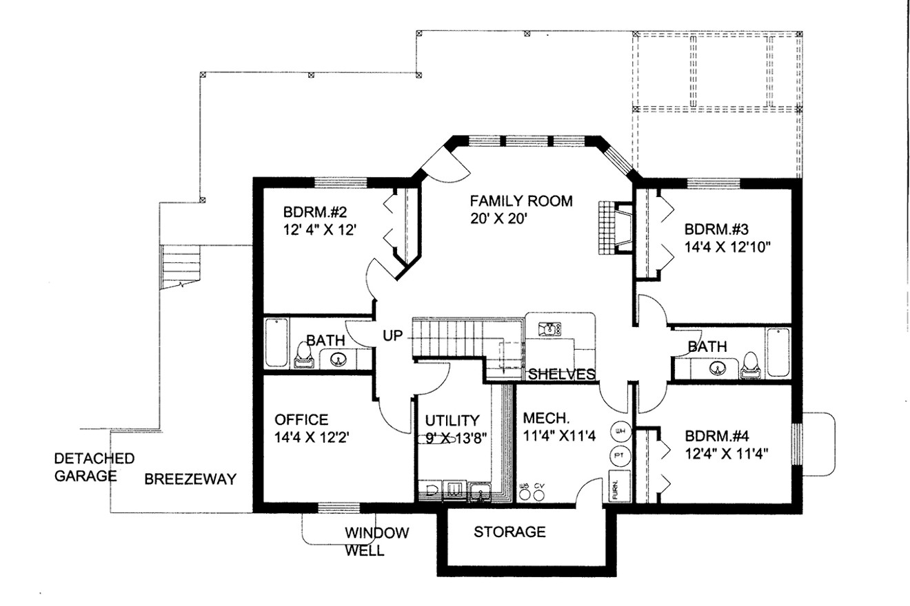 Secondary Image - Country House Plan - 72490 - Basement Floor Plan