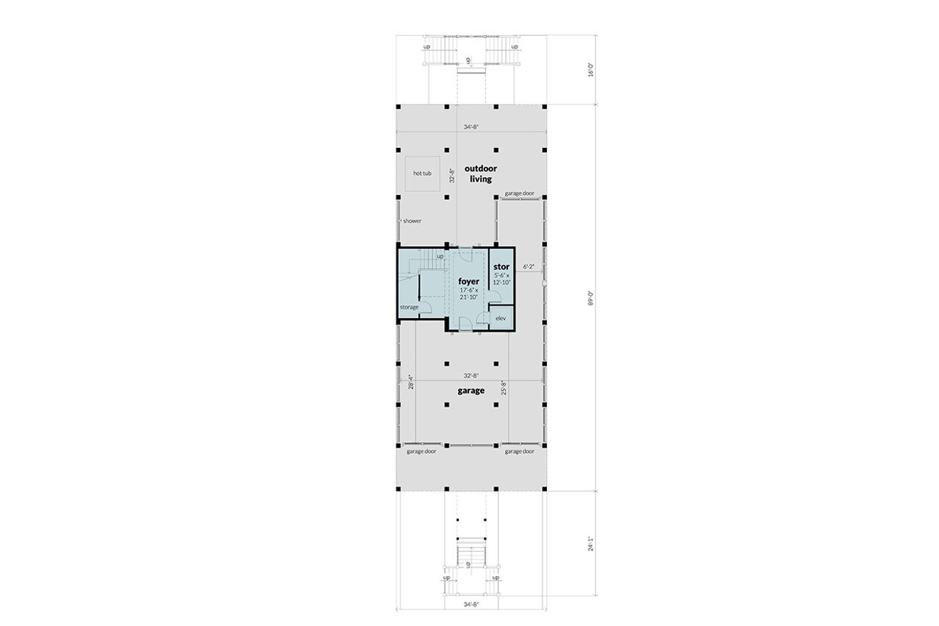 Cape Cod House Plan - Ocracoke 92985 - 1st Floor Plan
