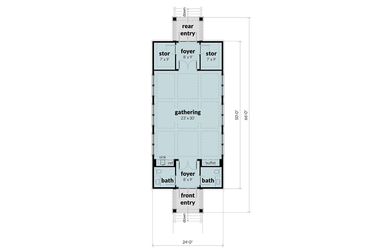 Traditional House Plan - Cherry Blossom 39738 - 1st Floor Plan