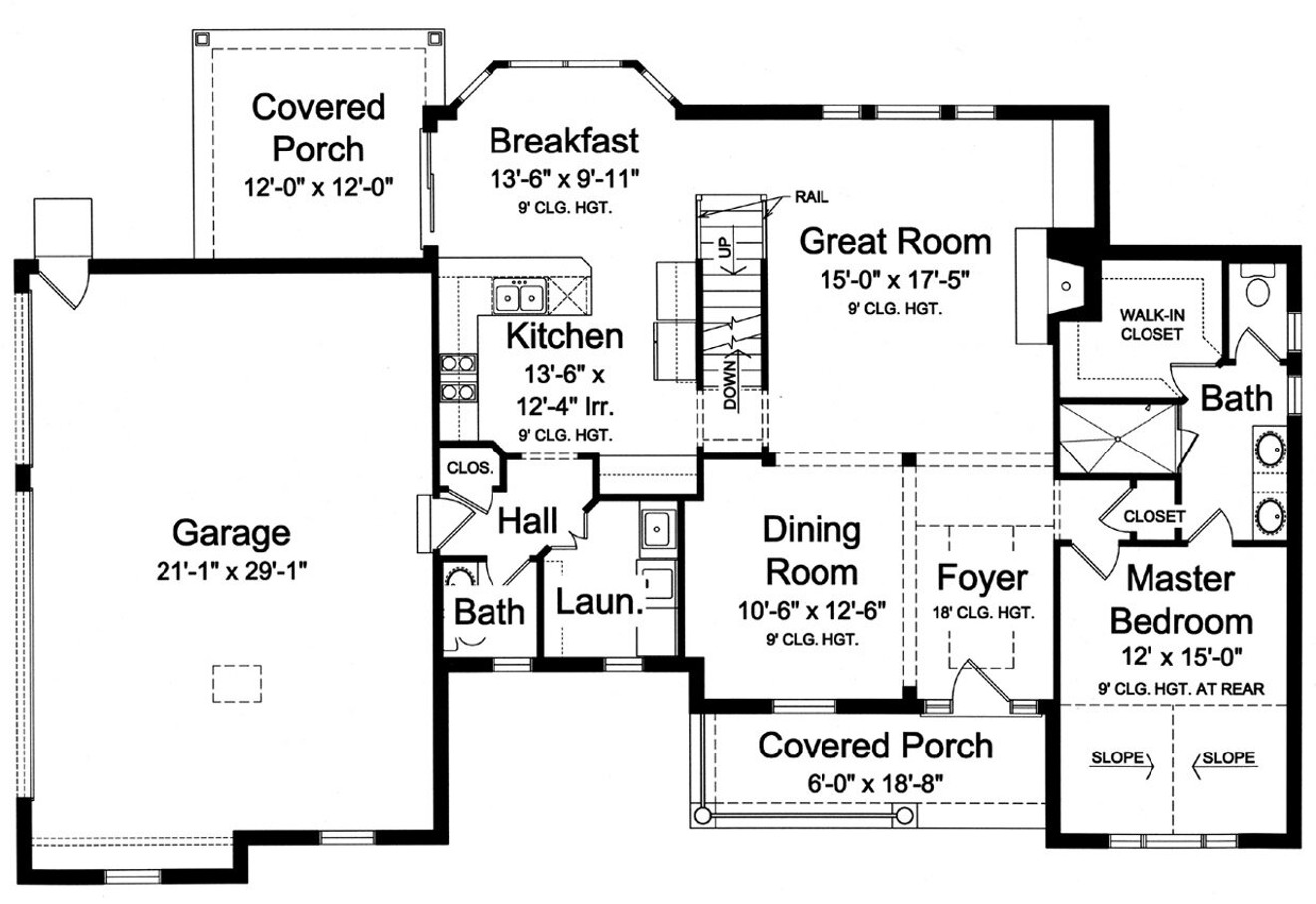 Cape Cod House Plan - Brookline 71178 - 1st Floor Plan