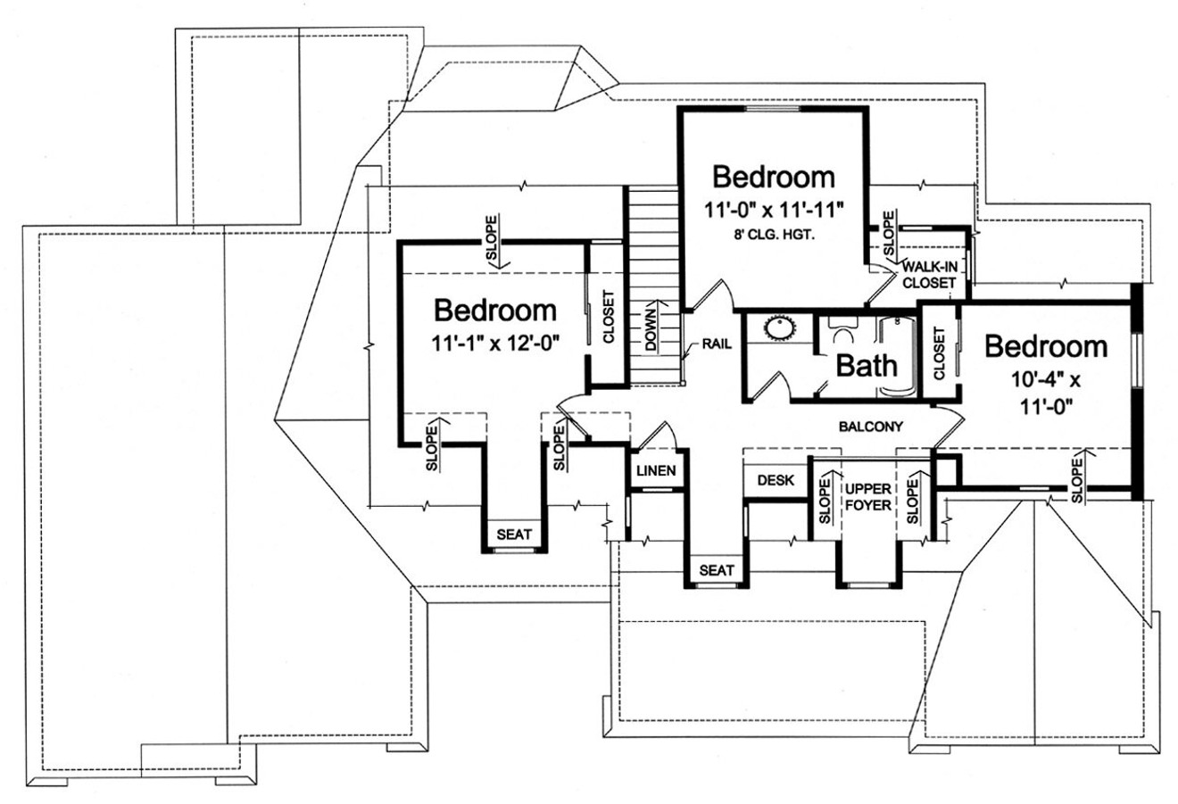Secondary Image - Cape Cod House Plan - Brookline 71178 - 2nd Floor Plan