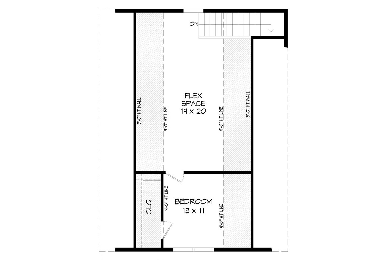 Secondary Image - Traditional House Plan - Nova Scotia Garage 76785 - 2nd Floor Plan