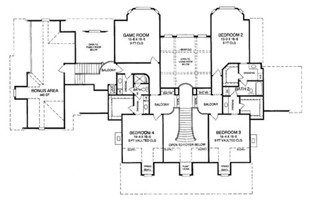 Southern House Plan - Briars 34524 - 2nd Floor Plan