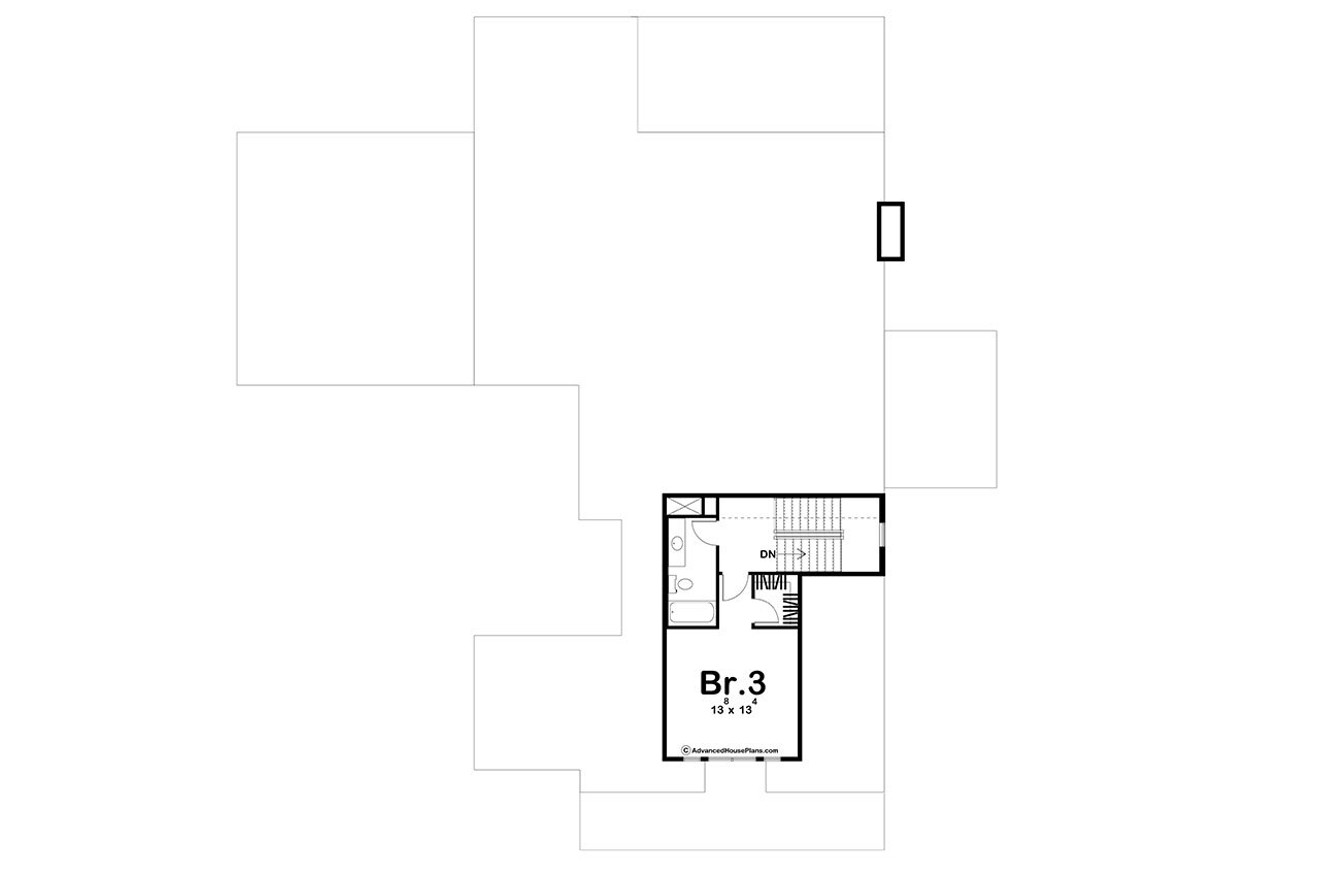 Traditional House Plan - Calderwood 47959 - 2nd Floor Plan