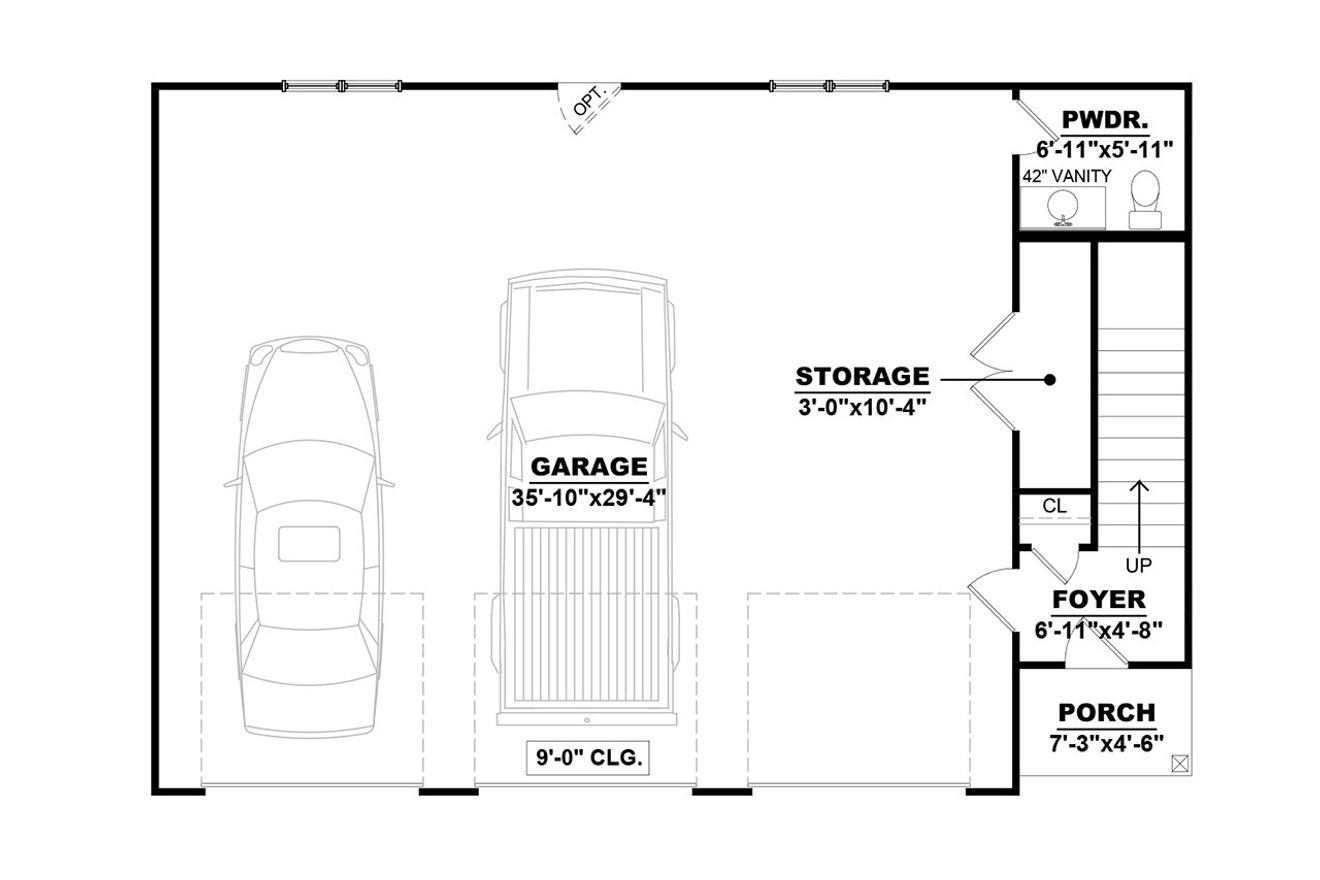 Country House Plan - Freeman 2 15909 - 1st Floor Plan