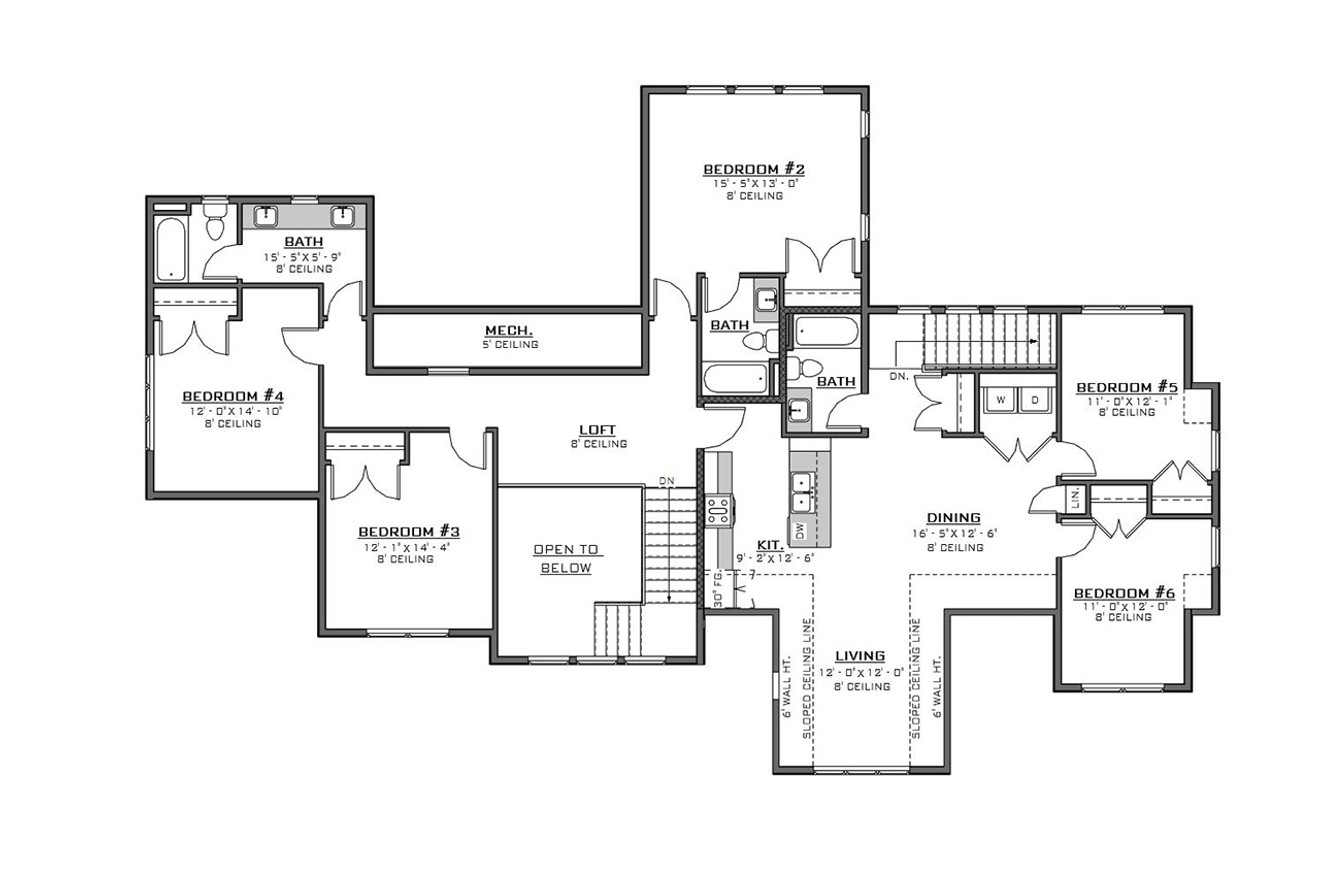 Secondary Image - Farmhouse House Plan - 84610 - 2nd Floor Plan