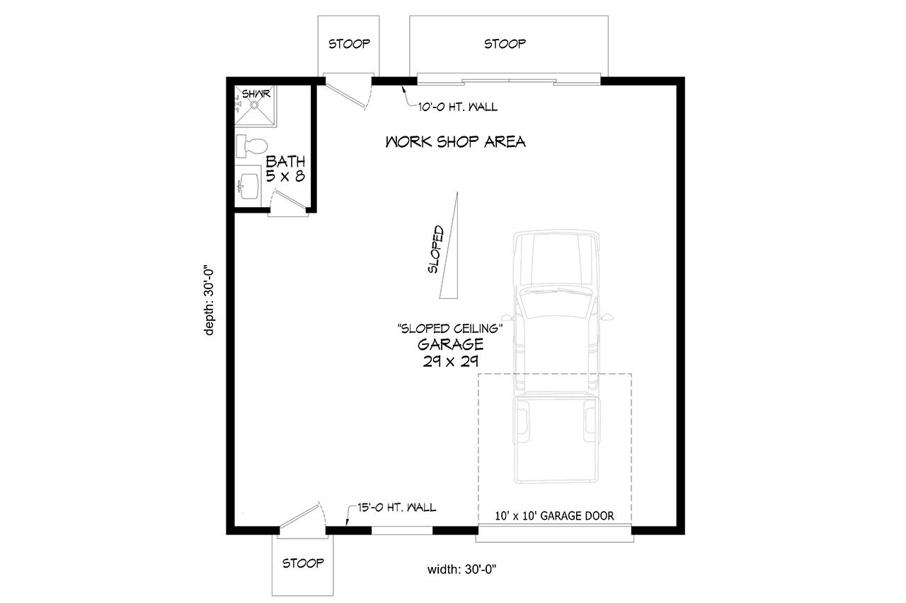 Traditional House Plan - Flagstaff Valley  60381 - 1st Floor Plan