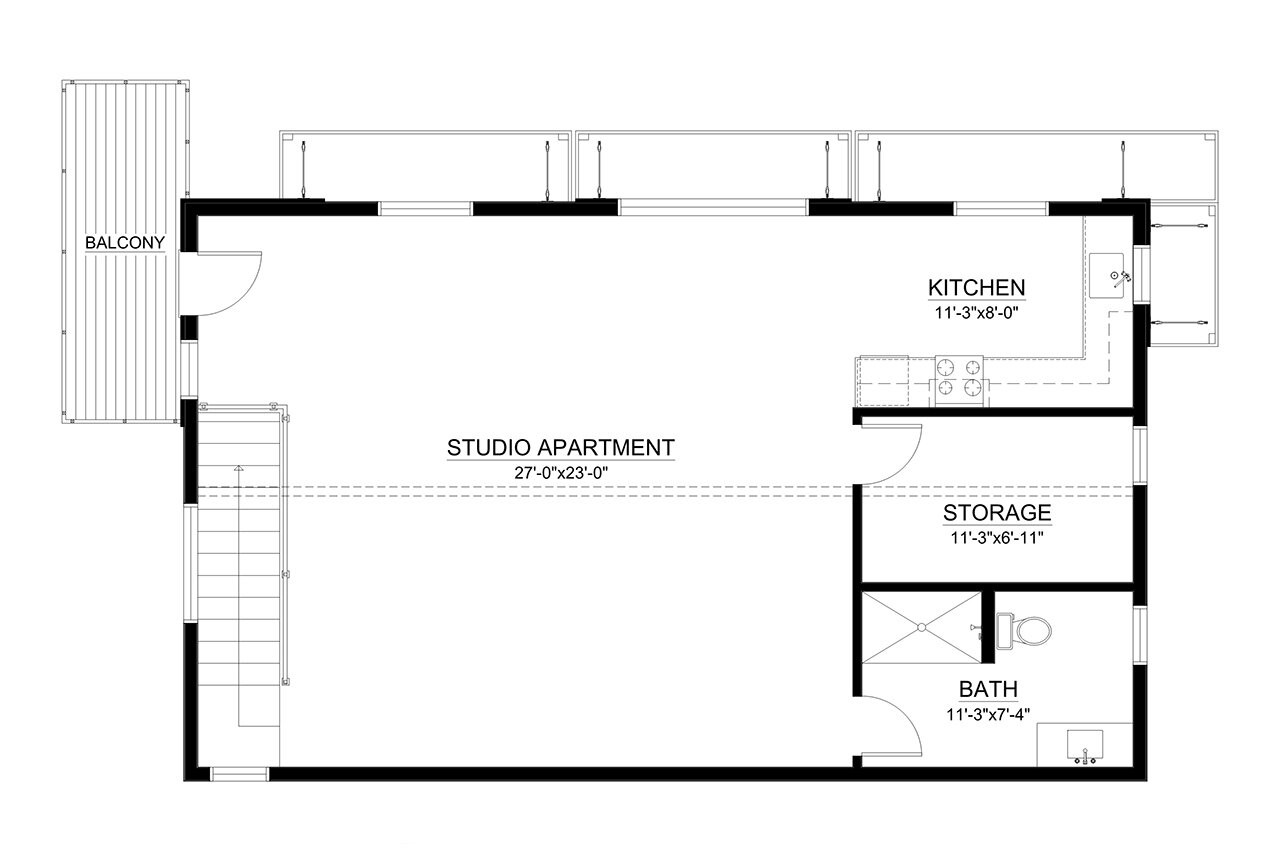Secondary Image - Modern House Plan - 46215 - 2nd Floor Plan
