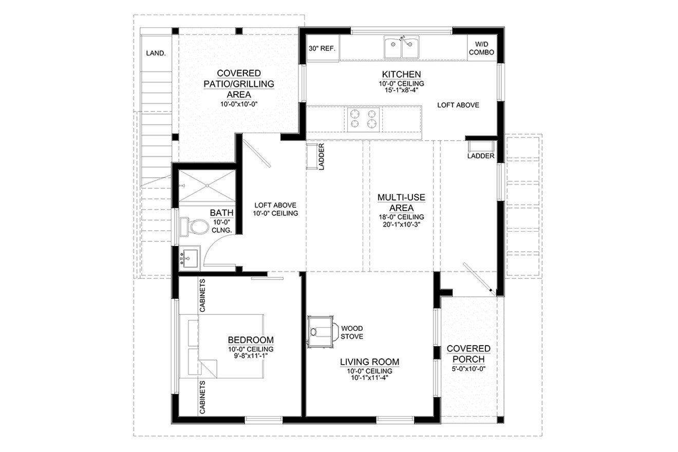 Modern House Plan - 17177 - 1st Floor Plan