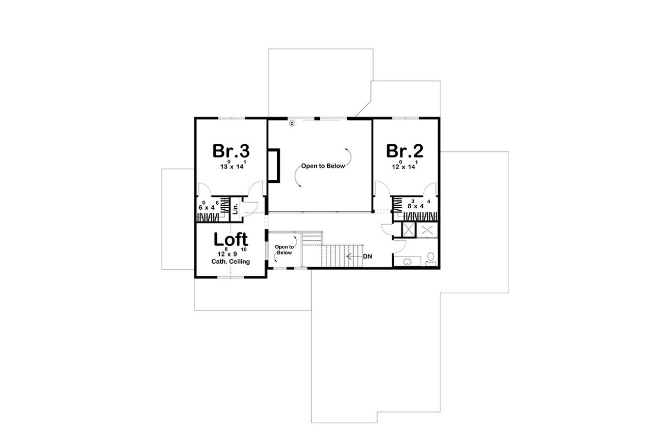 Traditional House Plan - Benson 94757 - 2nd Floor Plan