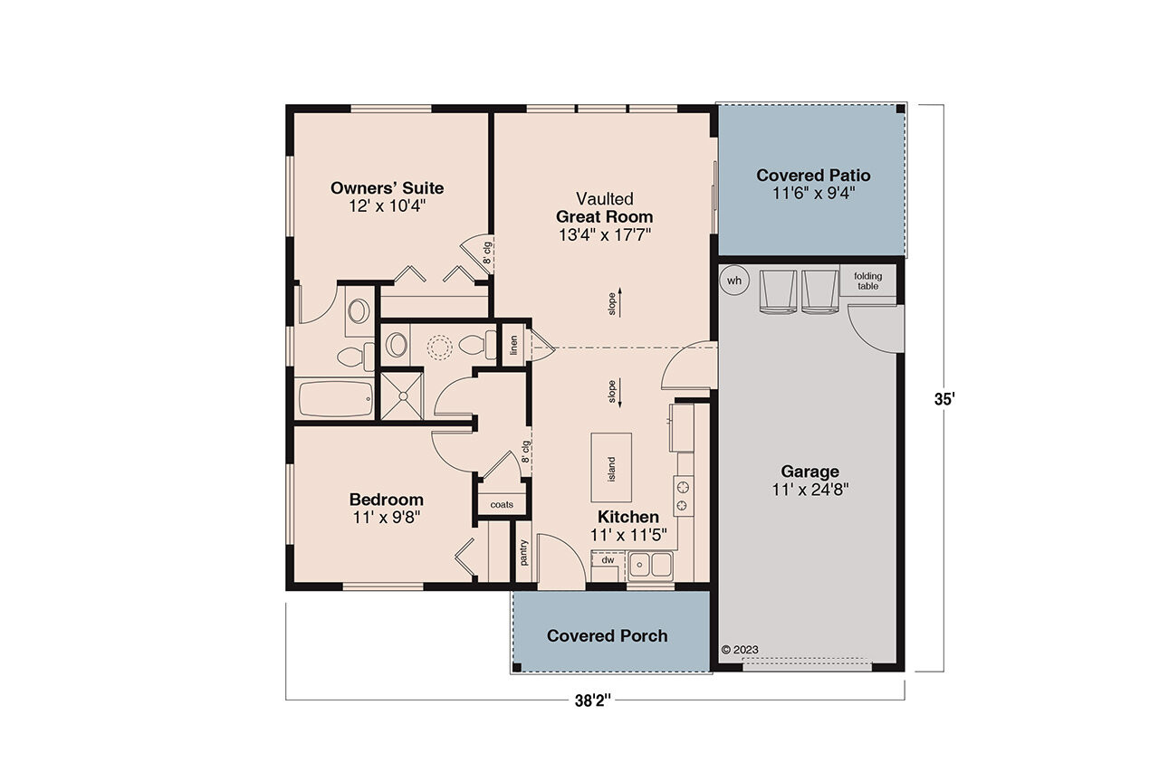 Cottage House Plan - Pike Cottage 53364 - 1st Floor Plan
