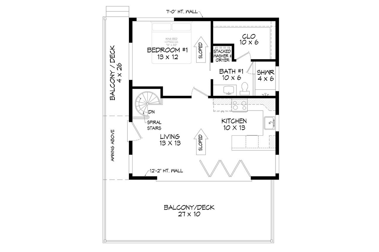Modern House Plan - Curlew Lake 71968 - 1st Floor Plan