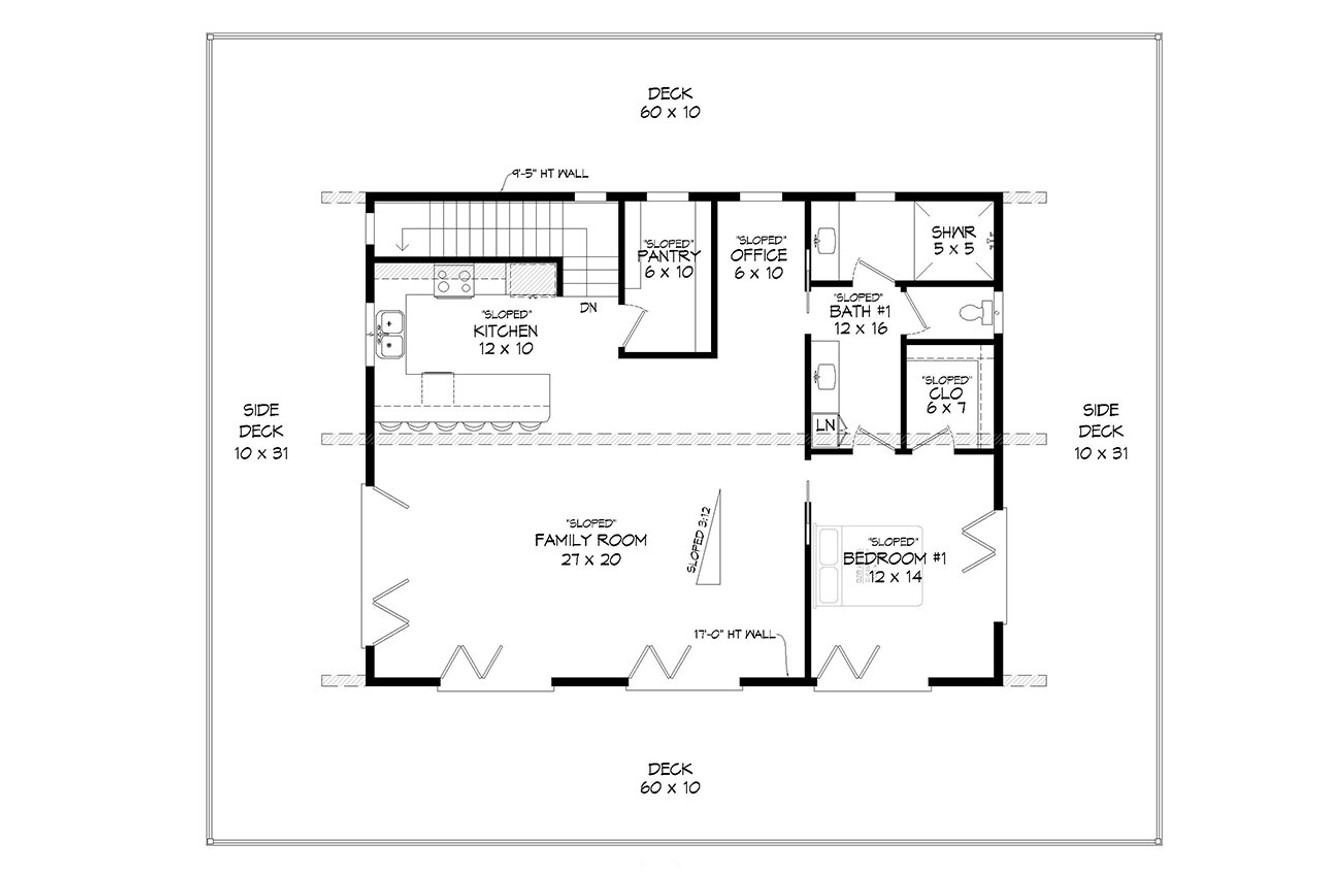 Secondary Image - Modern House Plan - Red Top Eagle 59568 - 2nd Floor Plan