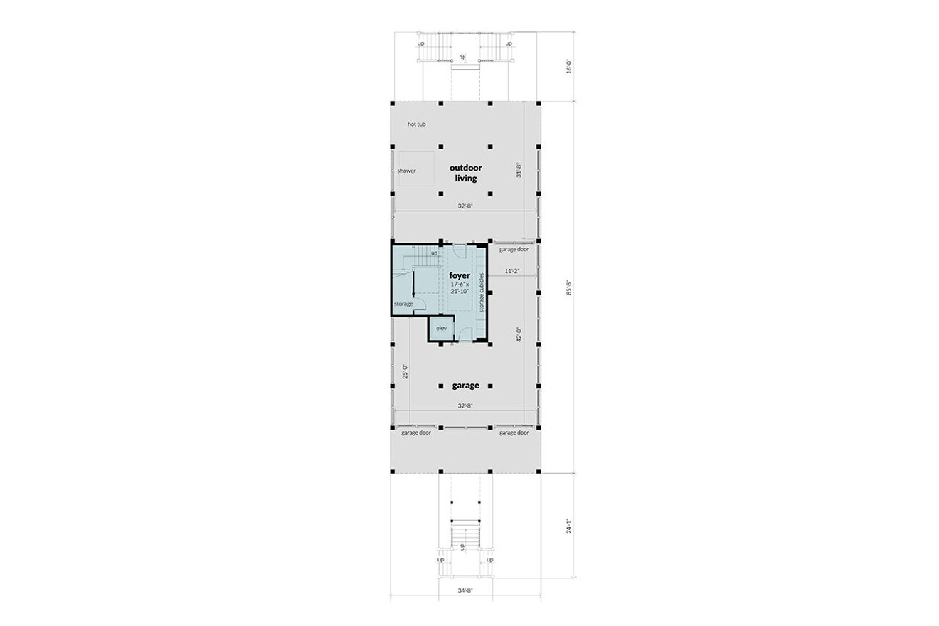 Bungalow House Plan - Fernandina 69452 - 1st Floor Plan