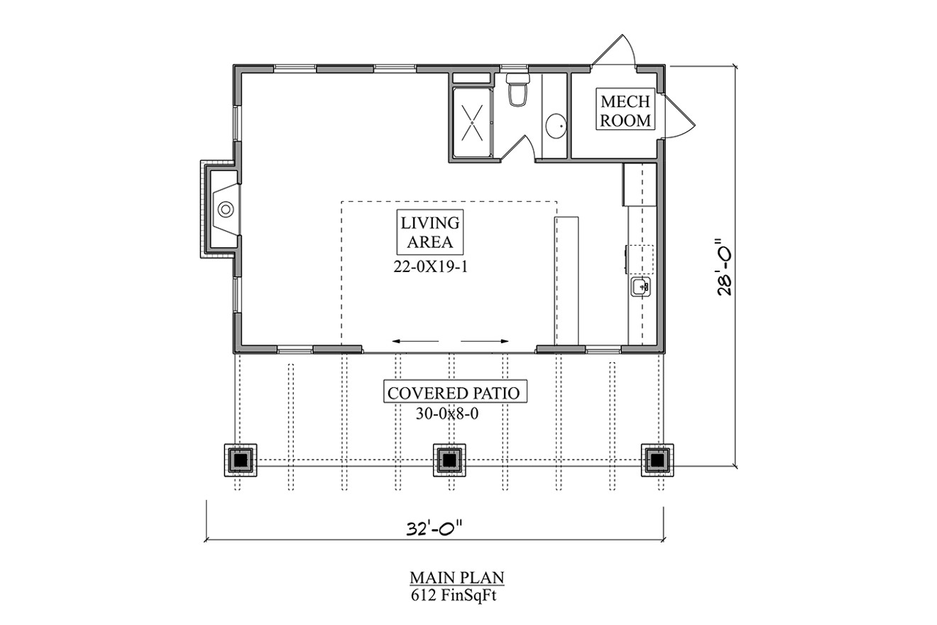 Country House Plan - Taylor House 40039 - 1st Floor Plan