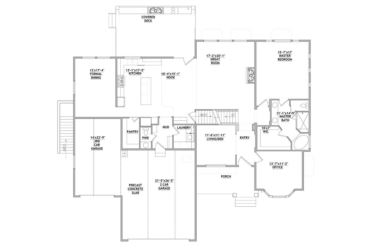 Traditional House Plan - Dayton 88590 - 1st Floor Plan