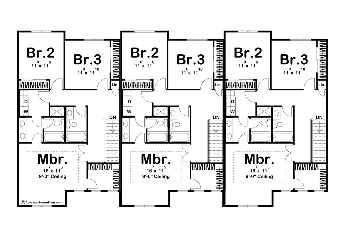 Secondary Image - Farmhouse House Plan - Brookfield 62777 - 2nd Floor Plan