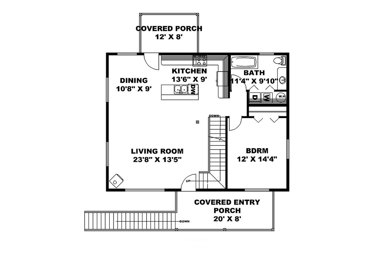Traditional House Plan - 86227 - 1st Floor Plan