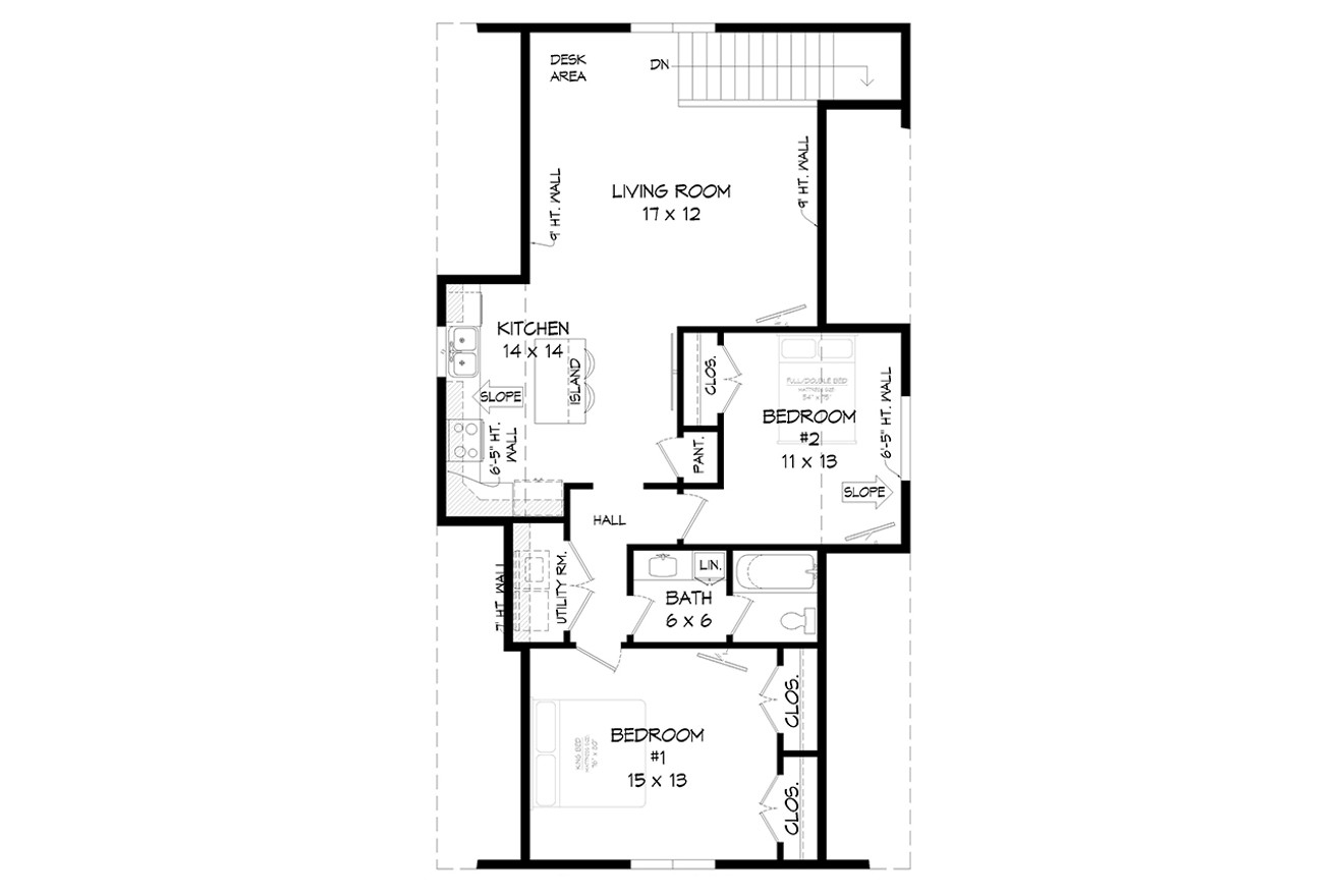 Secondary Image - Country House Plan - Peach Orchard RV Barndo 2 22104 - 2nd Floor Plan