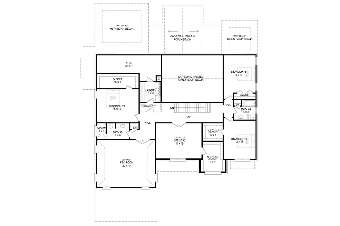 Secondary Image - Traditional House Plan - Latting Woods 85904 - 2nd Floor Plan