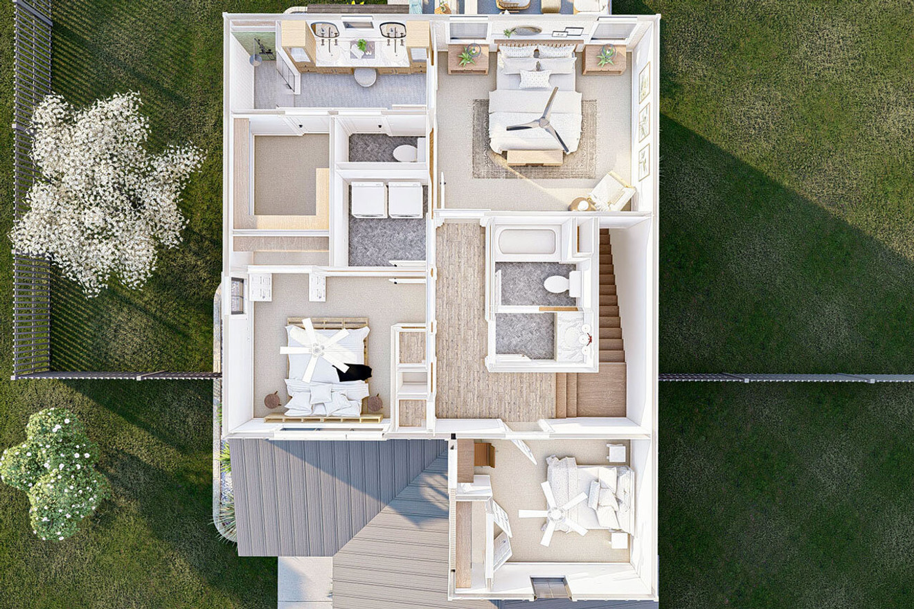 Farmhouse House Plan - Whitehurst 54151 - 2nd Floor Plan