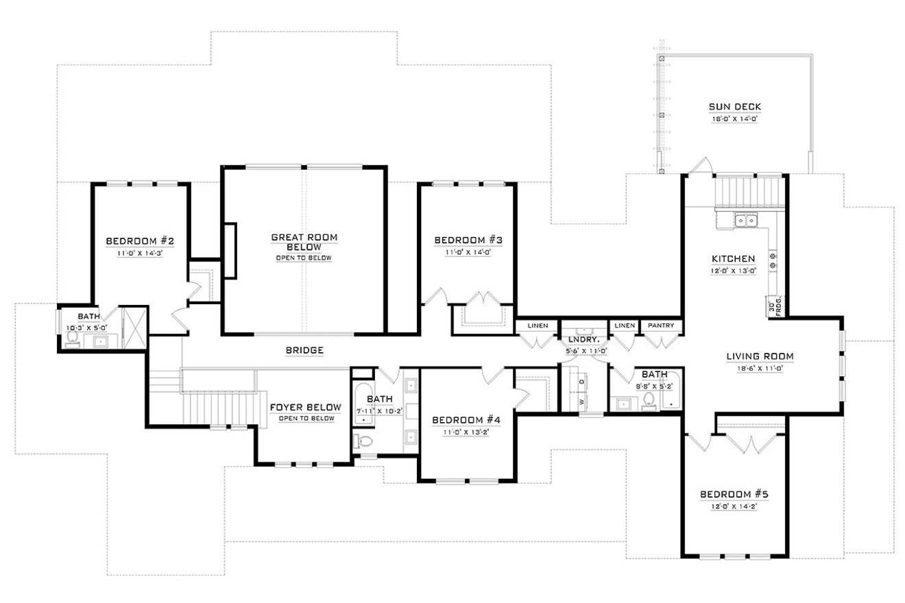 European House Plan - 75304 - 2nd Floor Plan