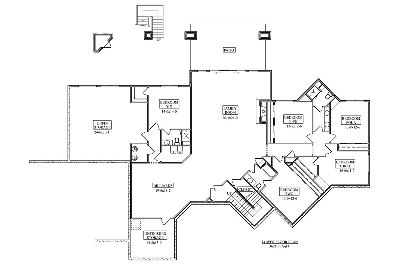 Craftsman House Plan - Southmoore Park 96117 - Basement Floor Plan
