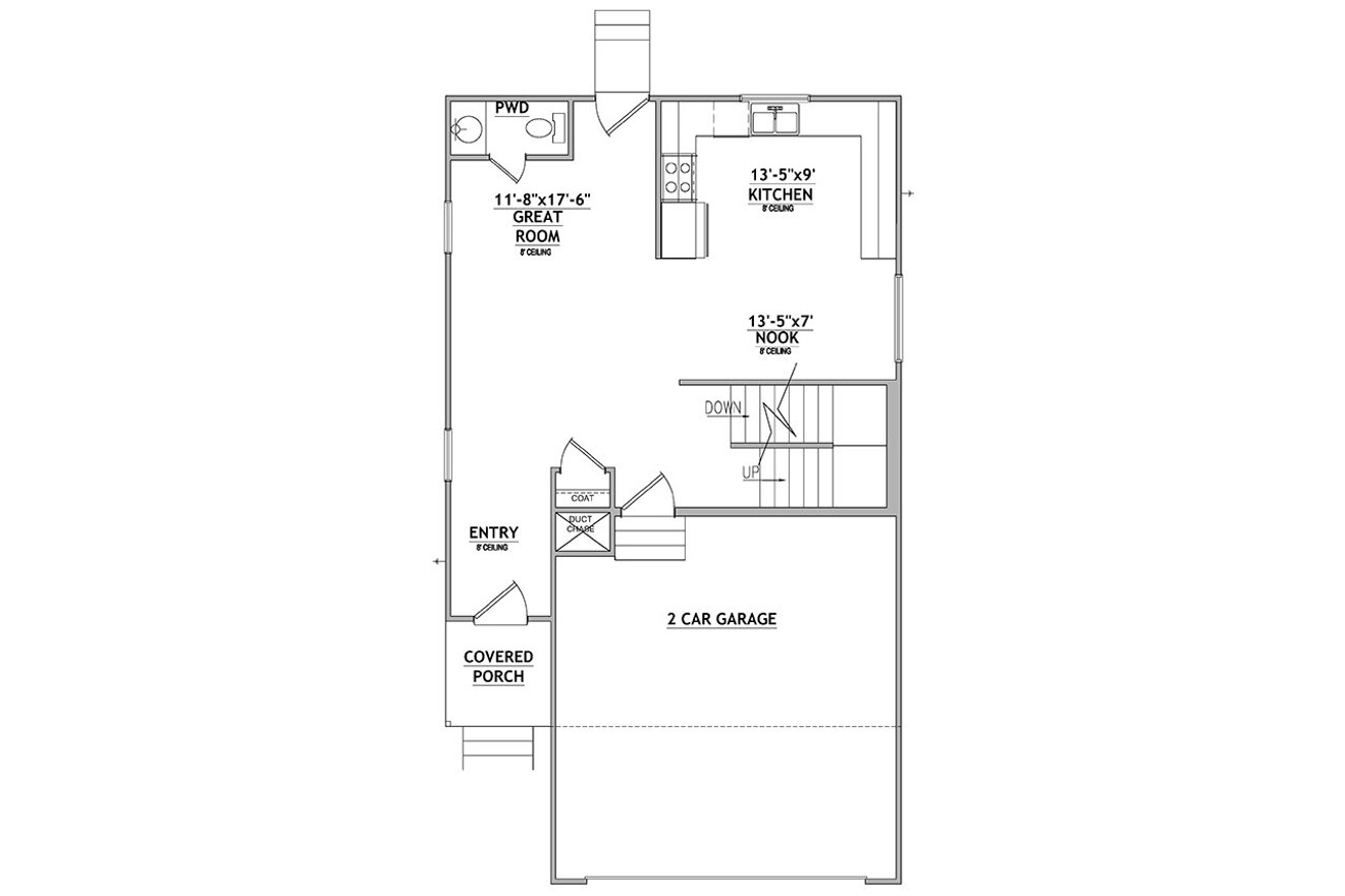 Traditional House Plan - 91226 - 1st Floor Plan
