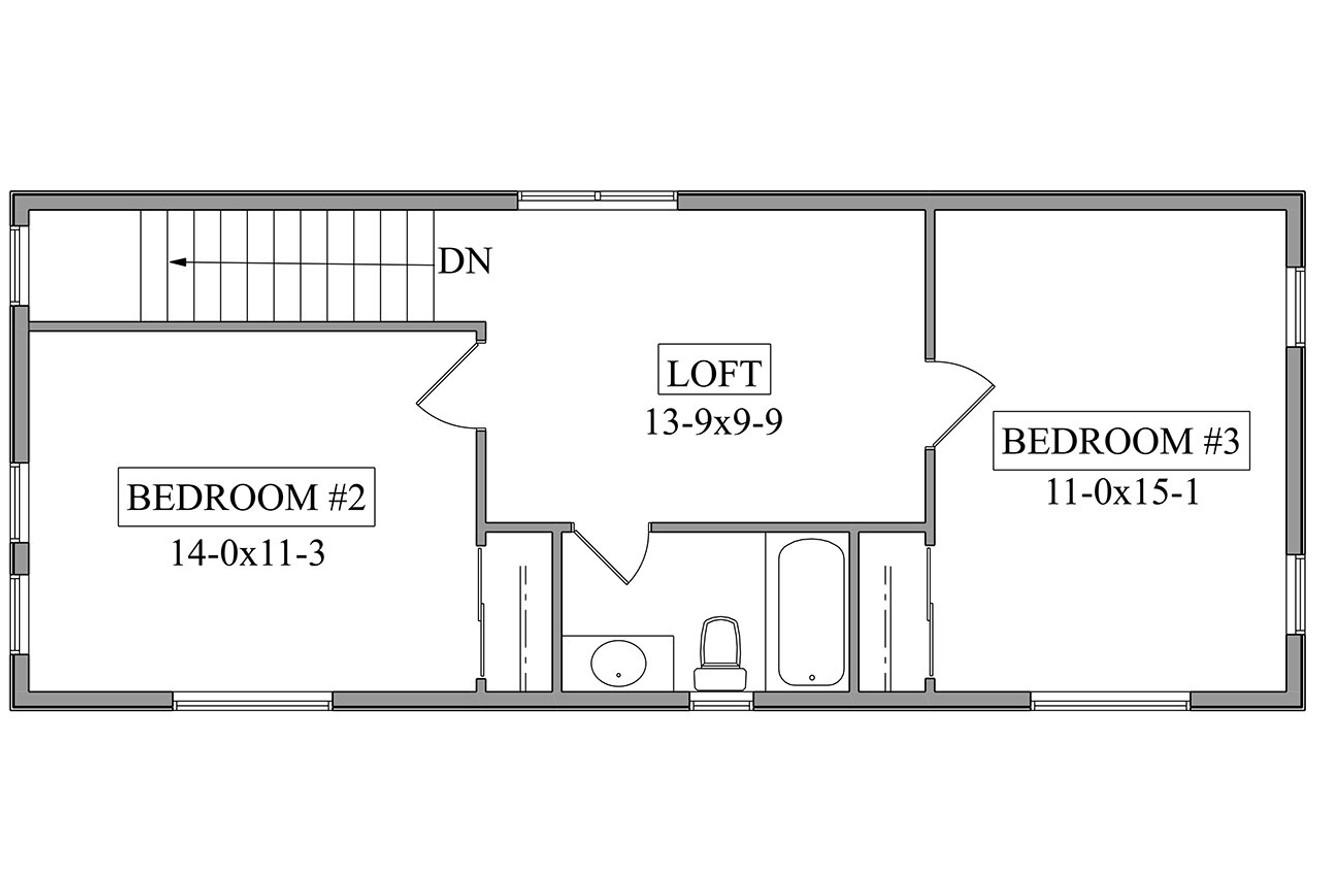 Secondary Image - Contemporary House Plan - Jade 71817 - 2nd Floor Plan