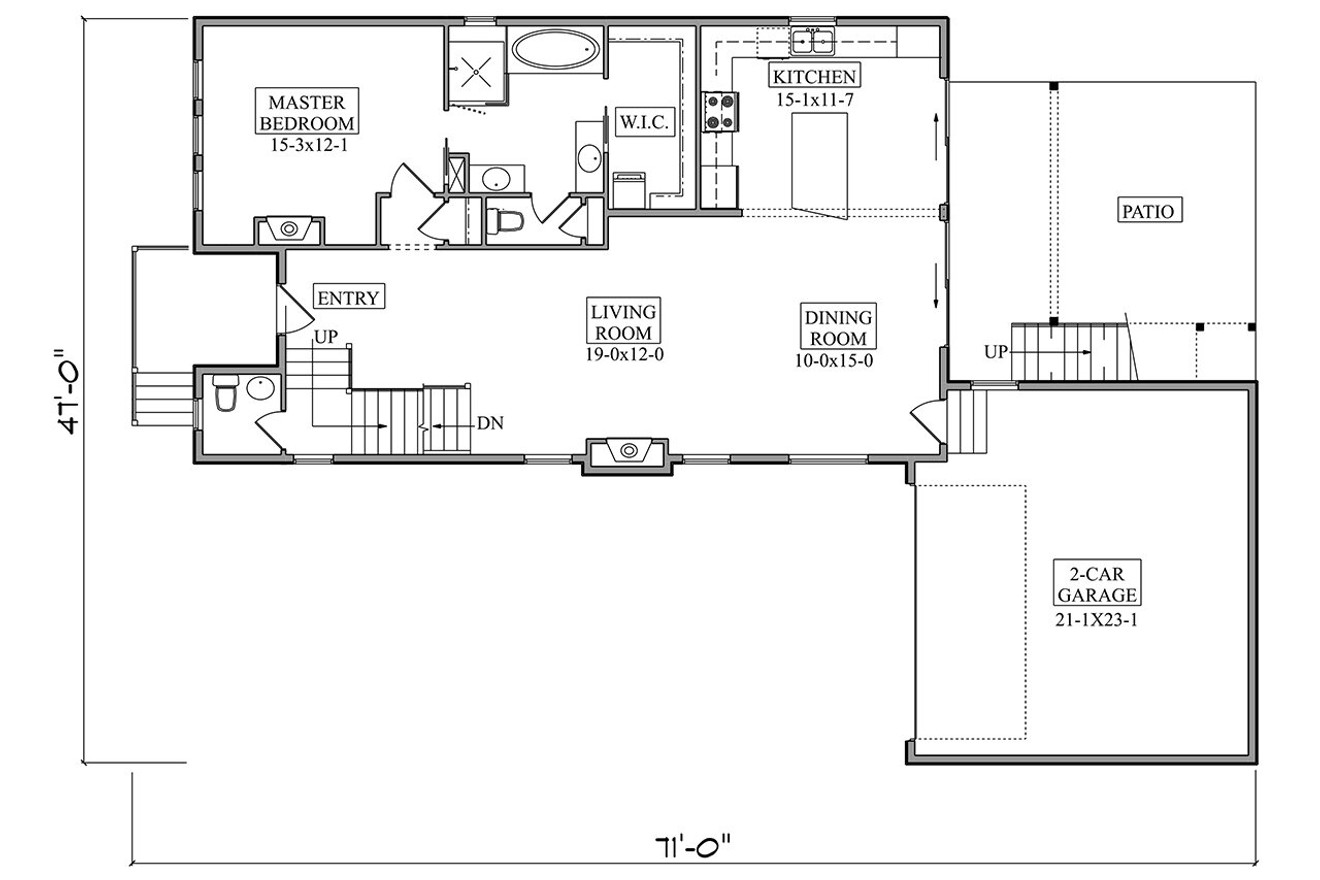 Contemporary House Plan - Onyx 81646 - 1st Floor Plan