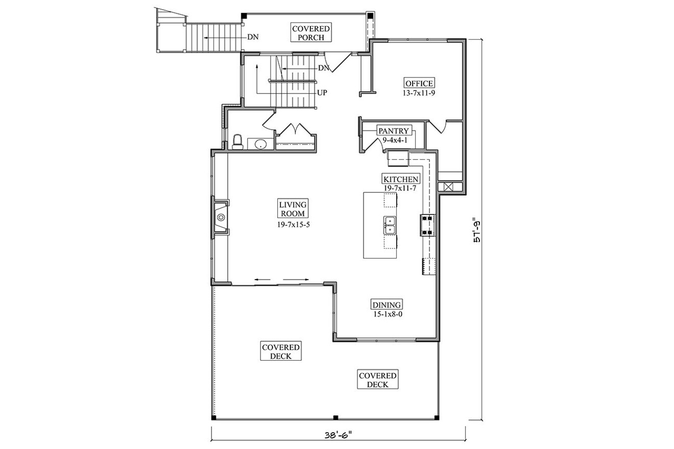 Contemporary House Plan - Kingston Hill 97683 - 1st Floor Plan