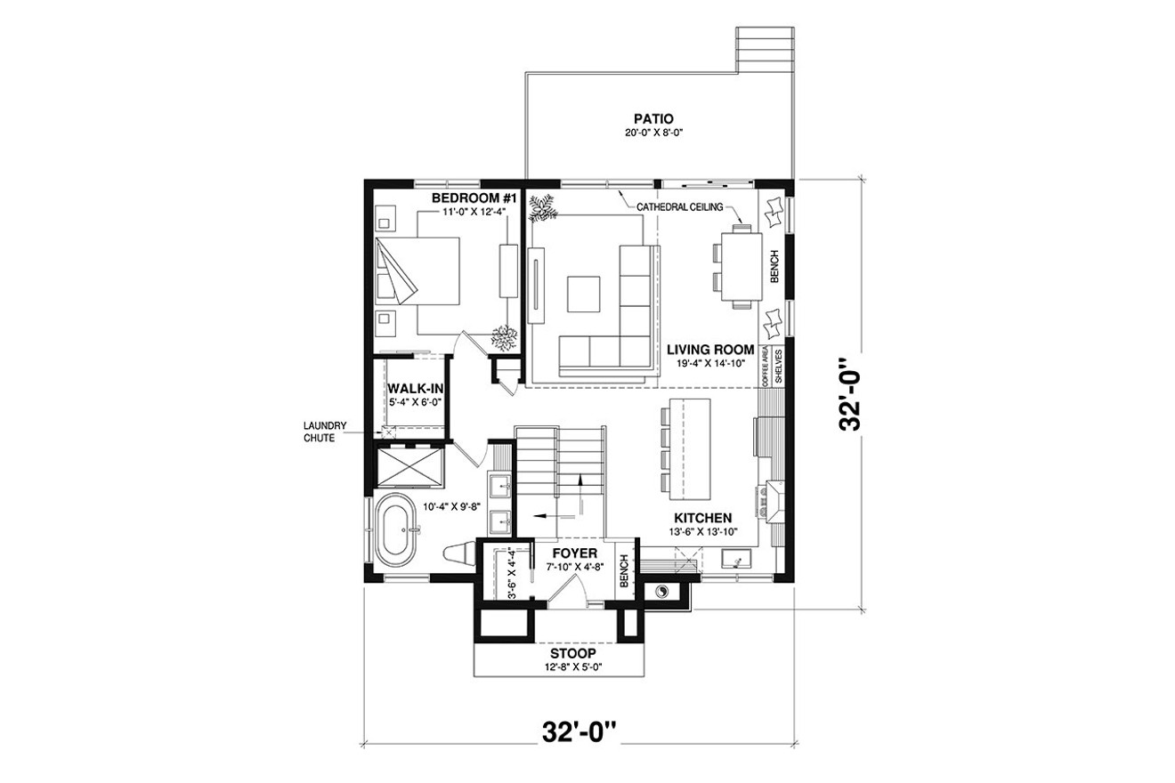 Farmhouse House Plan - Newland 87738 - 1st Floor Plan
