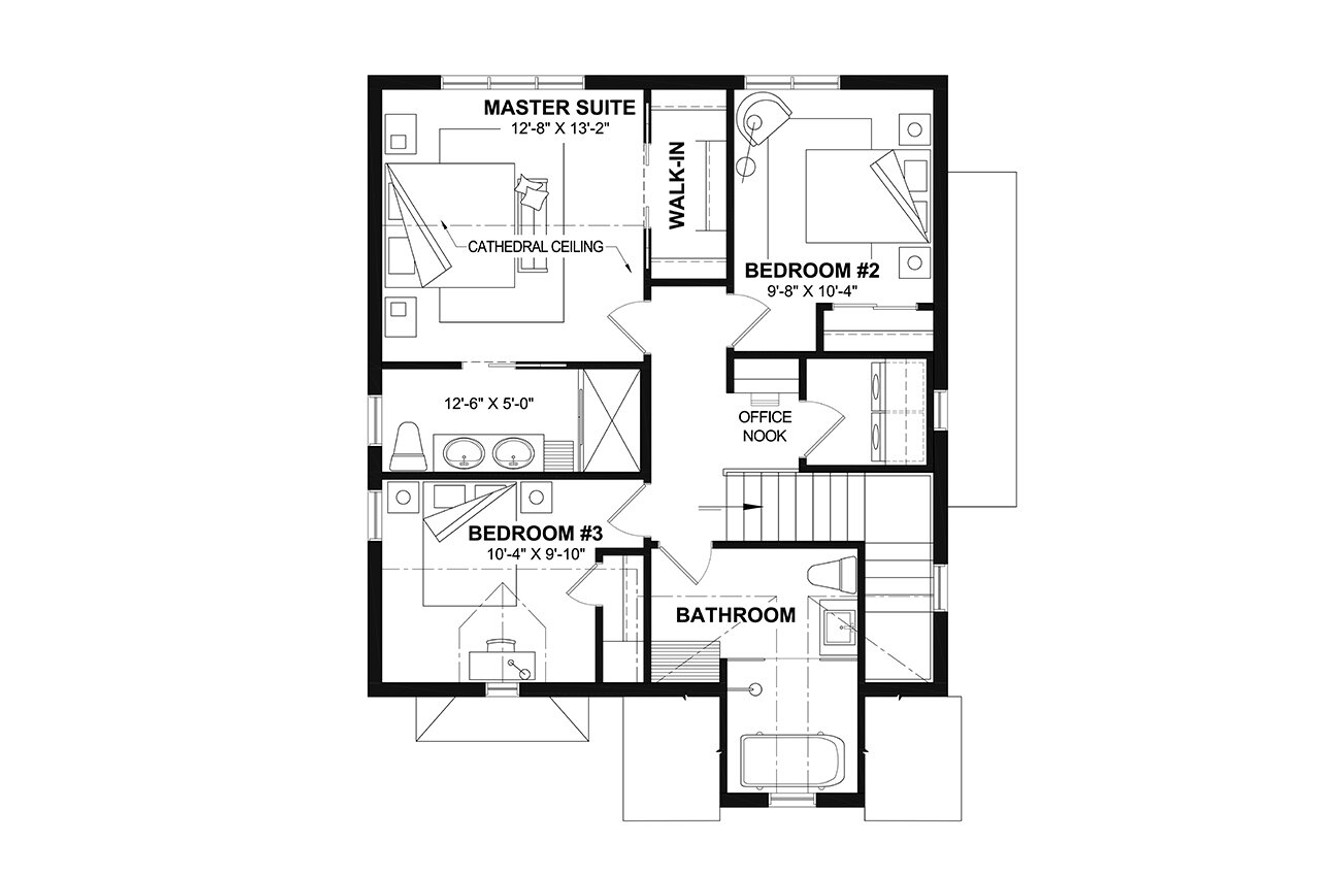 Victorian House Plan - Hazel 2 47946 - 2nd Floor Plan